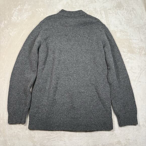 LL Bean 100% Lambswool Henley Sweater Men's Size XL Tall Charcoal Gray XLT - Picture 4 of 7